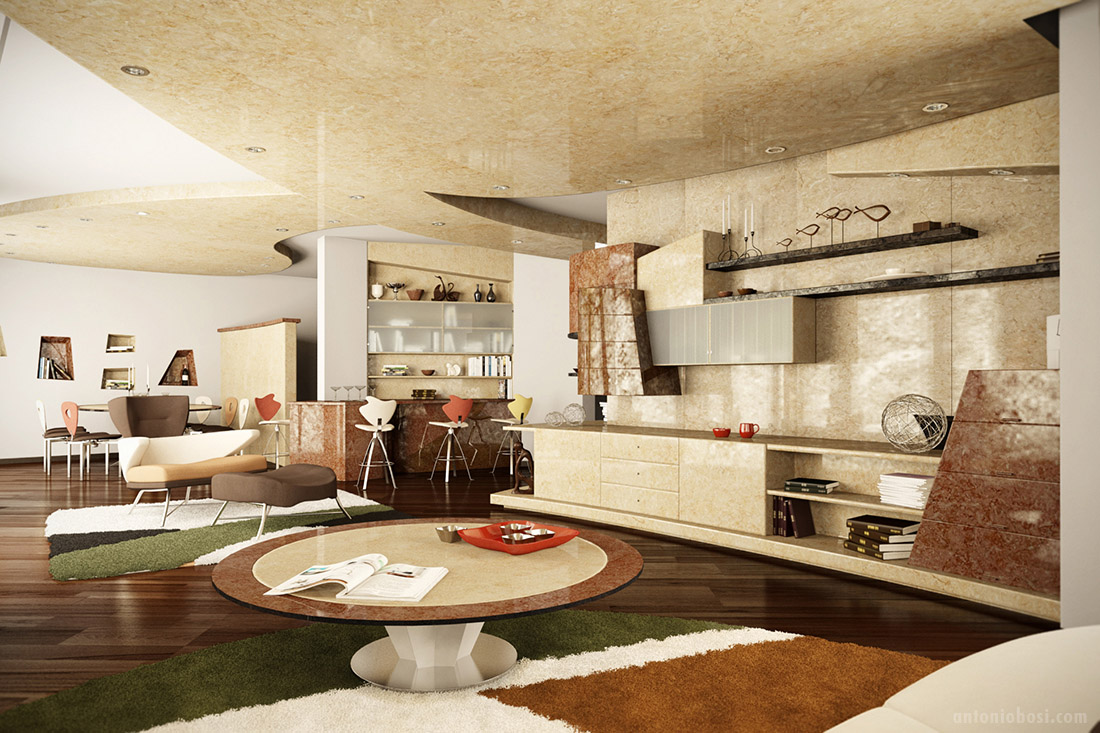 Milan Modern Apartment Rendering Mental Ray 2