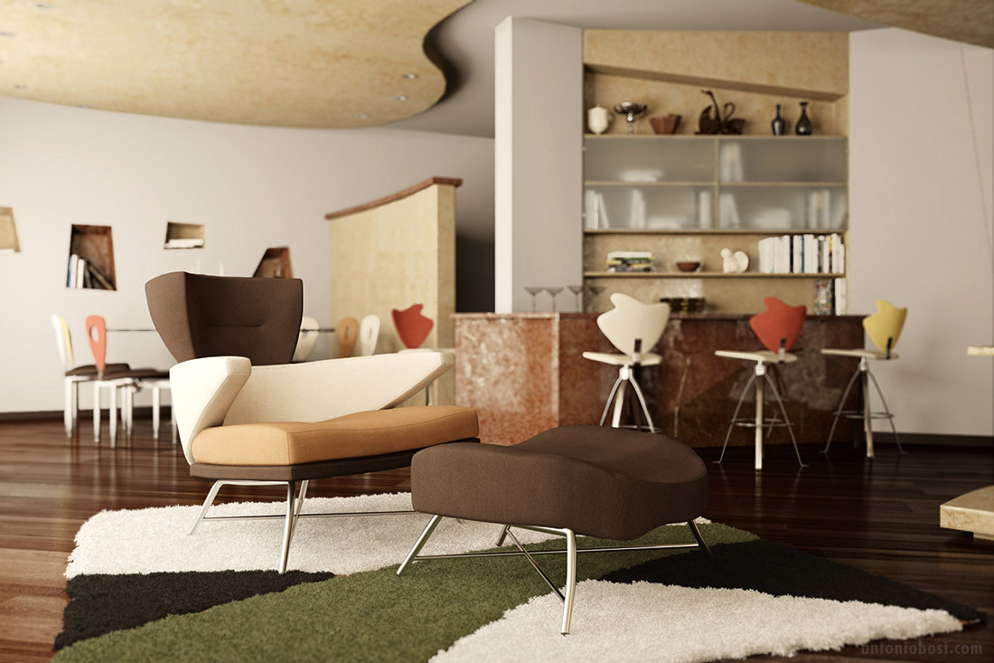 Milan Modern Apartment Rendering Mental Ray 5