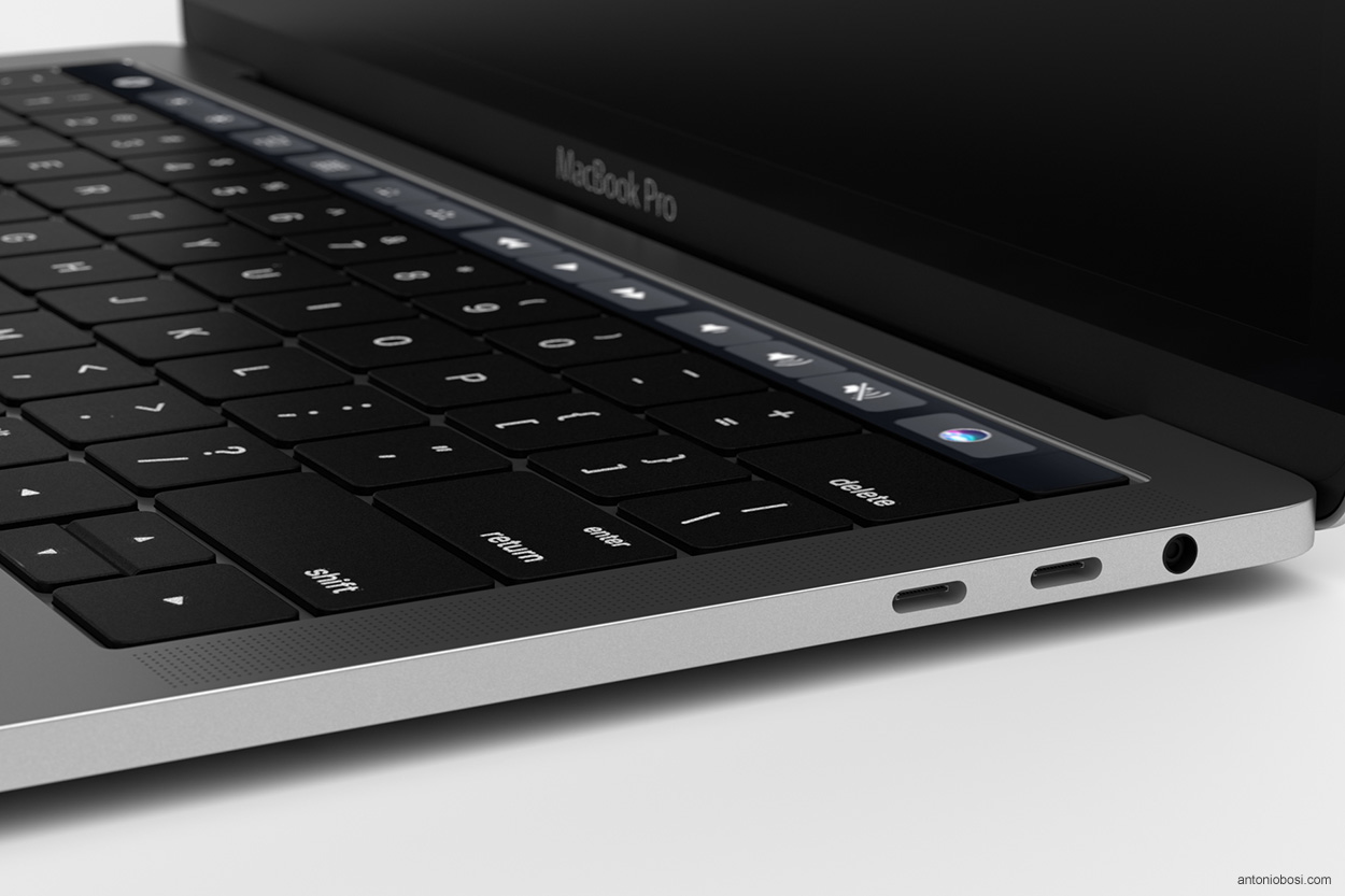 new macbook pro Touch Bar renders (2016 - 2017)