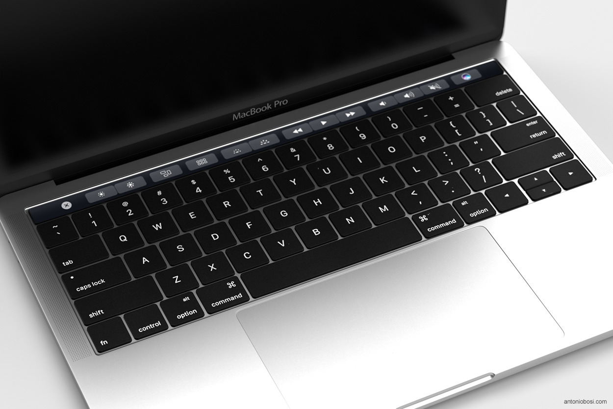new macbook pro Touch Bar renders (2016 - 2017)