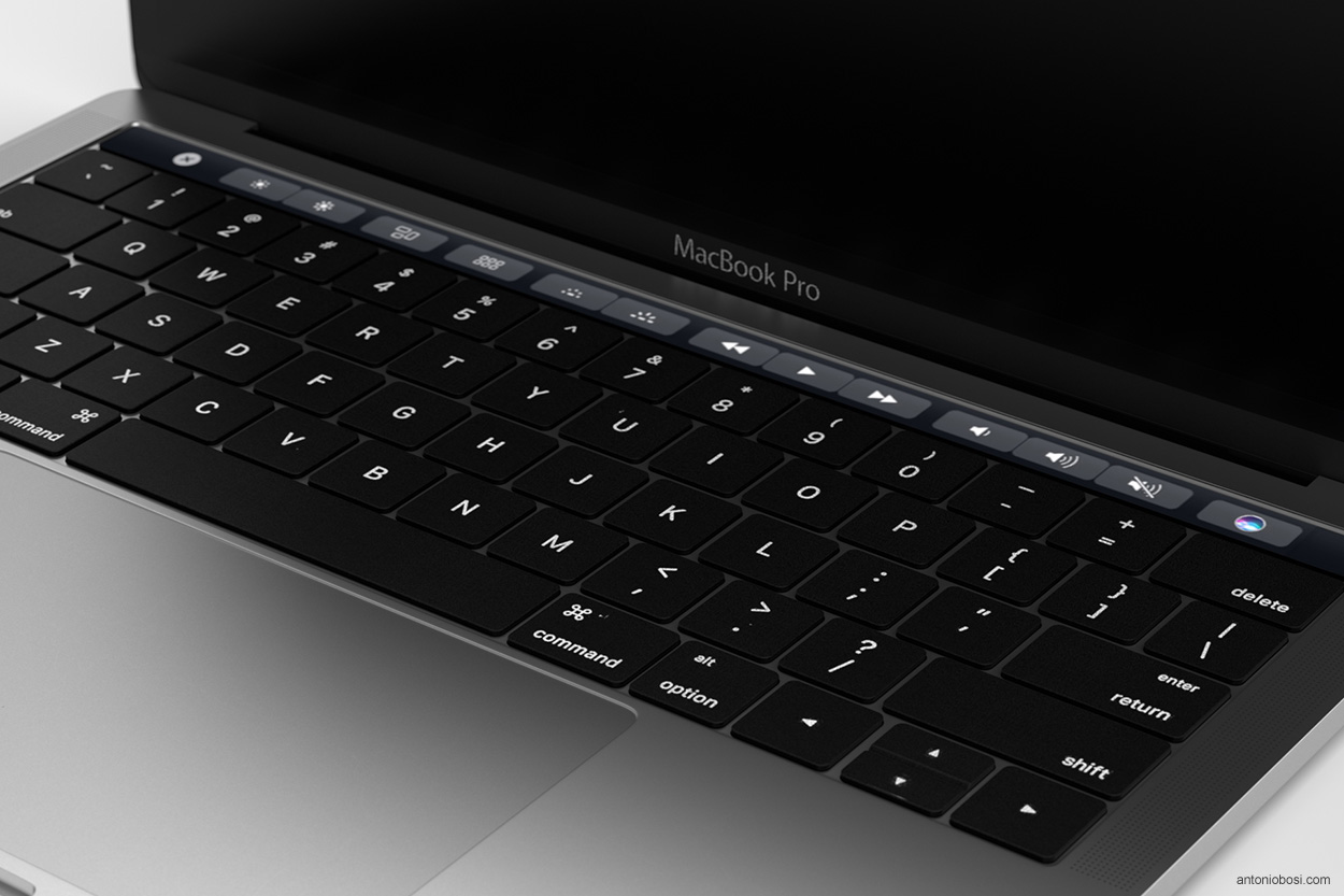 new macbook pro Touch Bar renders (2016 - 2017)