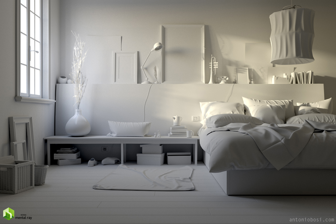 Mental Ray vs Vray interior render test