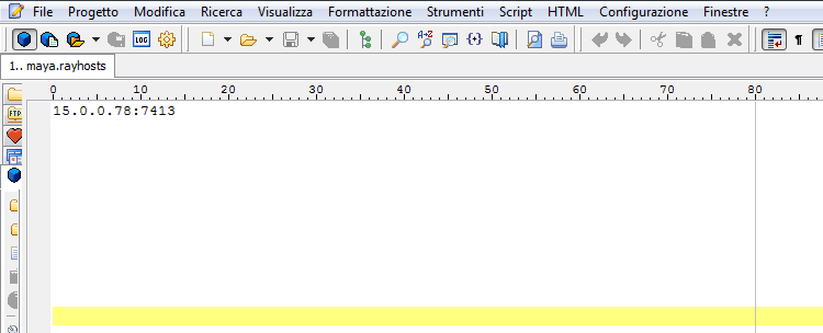 Maya distributed rendering host file