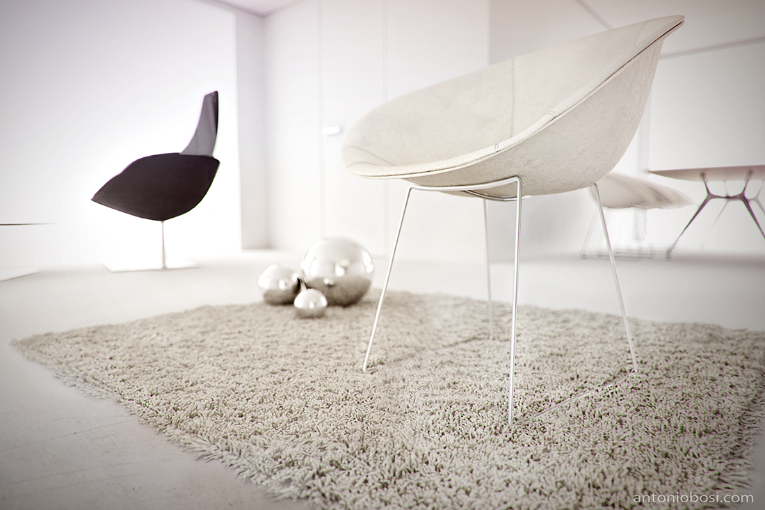 Pedrali Gliss Chair render maya and mental ray