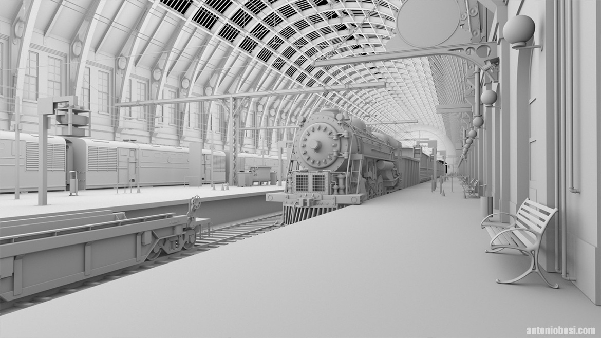 train station render kings cross 3d model 02
