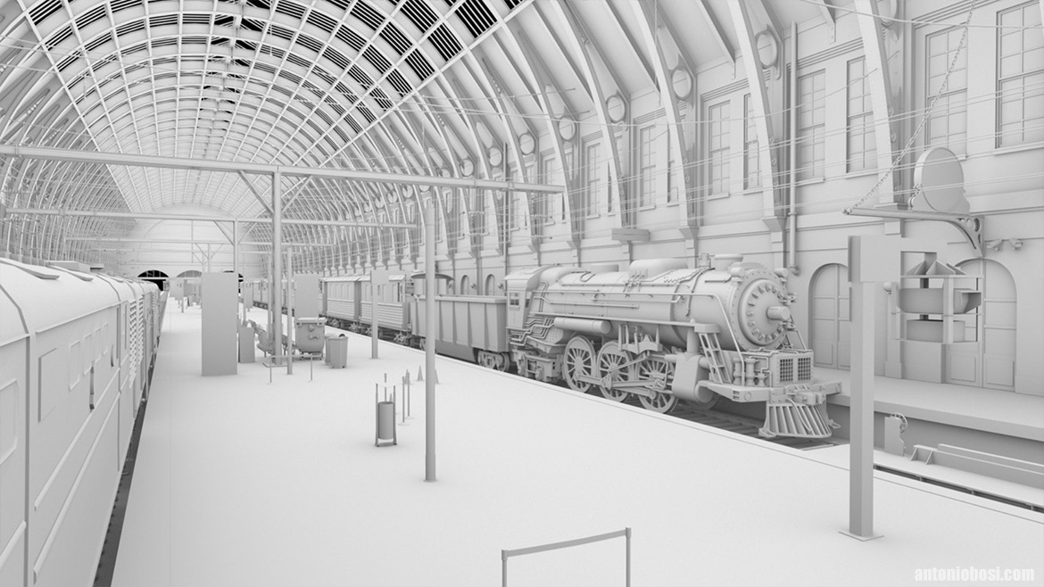 train station render kings cross 3d model 03