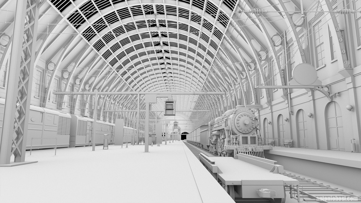 train station render kings cross 3d model 06