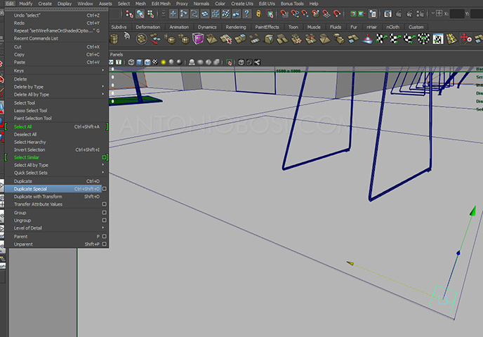 make carpet in maya tutorial: create first row make carpet in maya tutorial: create first row