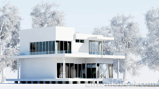 Mental Ray mia_exposure_simple pedestral (-0.1) for exterior renders in maya