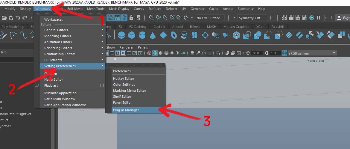 Arnold Benchmark for Maya check version