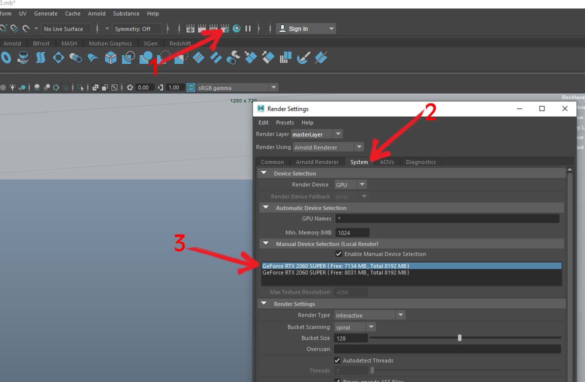 Arnold Render Benchmark Select GPU